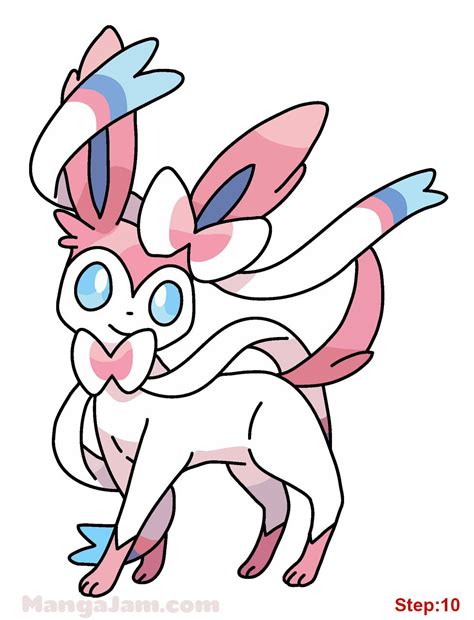 how to draw mega sylveon